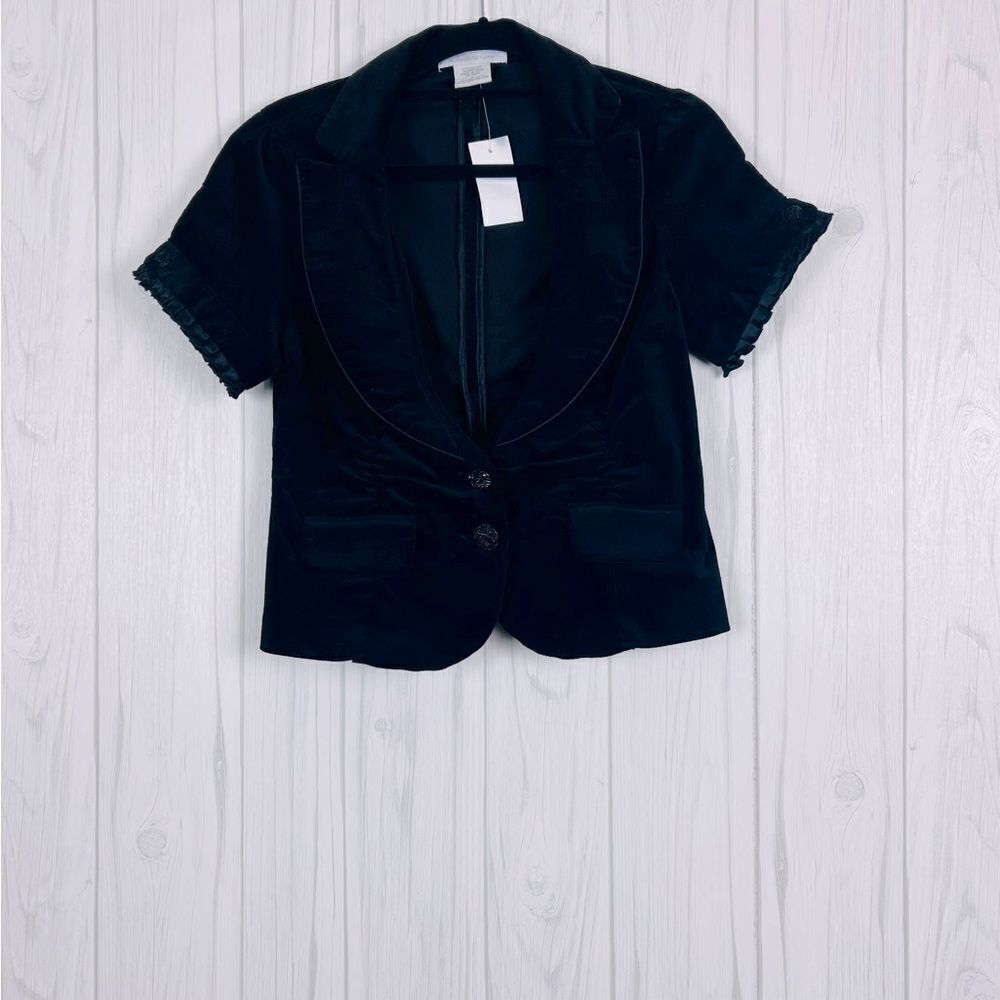 NWT Charlotte Russe Jacket Suede Black Size L